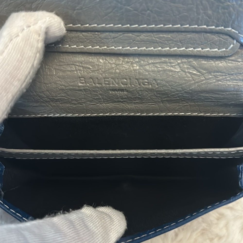 Balenciaga Bazaar small multi colored leather  bifold card holder wallet - Picture 11 of 17